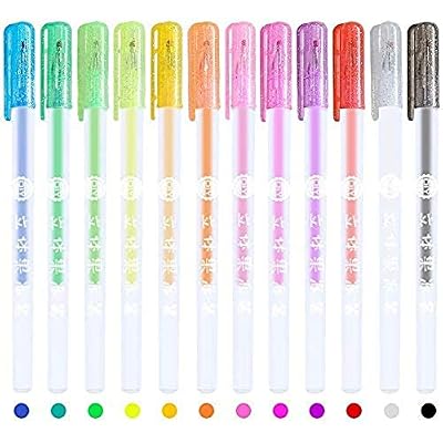 6 Pcs 3D Glossy Jelly Ink Pen Colorful Ballpoint Pen Liquid Gel Pens Waterproof Boys Girls DIY Painting Drawing Tool B