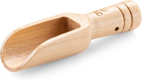 Gourmanity Comfort Wooden Bath Salt Scoop, Mini Versatile, Pack of 1