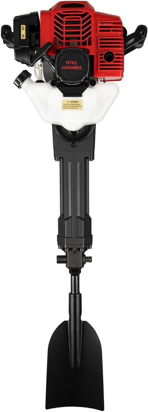 52CC Garden Tree Digger 2-Stroke Handheld Digging Machine, 1900W Portable Trencher with 20-55J Impact for Root Cutting & Tree Transplanting