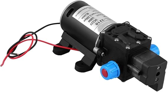 12V DC Diaphragm Self Priming Keenso 100W 8L/Min 160Psi High Pressure Intelligent Valve (With Switch) For Car Washing Machine Solar Energy hot water