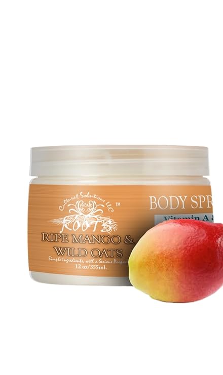 Root Natural Body Spread and Butter, Ripe Mango and Wild Oats, Deep Penetrating Moisturizer, 12 oz