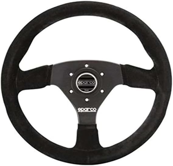 Sparco 015R383PSN Suede Steering Wheel, Black
