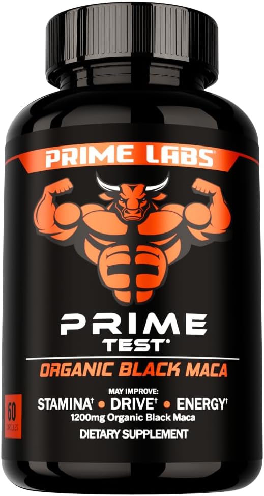 Prime Labs Organic Black Maca Root Capsules 1,200mg