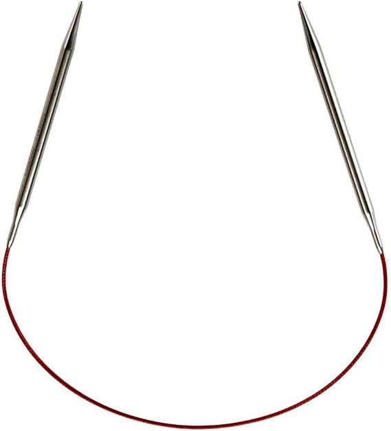 ChiaoGoo 7016-0 16-Inch Red Lace Stainless Steel Circular Knitting Needles, 0/2mm