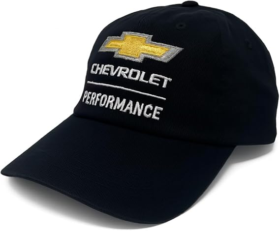 Chevrolet Bowtie Performance Black Hat - Twill Cap w/Adjustable Closure