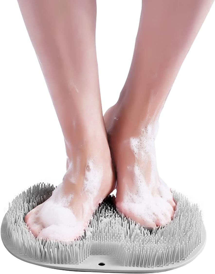 Shower Foot Massager Scrubber Cleaner, Foot Scrubber Cleaner Massager, Bath Foot Scrubber, Foot Scrubber Bath Mat for Shower with Non-Slip Suction Cups for Foot Care, Foot Massage