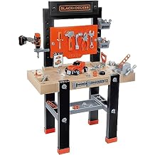 SMOBY Black and Decker Kids Centre Workbench Pretend Play Toy Workbench with Tools