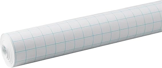 Pacon 25 Mm Quadrille Ruled Grid Paper Roll, White, 1 Count, PAC0077810