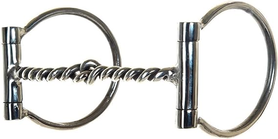 Offset Twisted Wire D-Ring Snaffle Bit