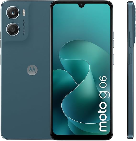 Motorola Moto g06 Smartphone (Scratch-Resistant 6.88 Inch HD+ Display Gorilla Glass 3 Water-Repellent 50 MP Camera 4/256 GB 5100 mAh TurboPower Charging) Pantone Tapestry Protective Cover