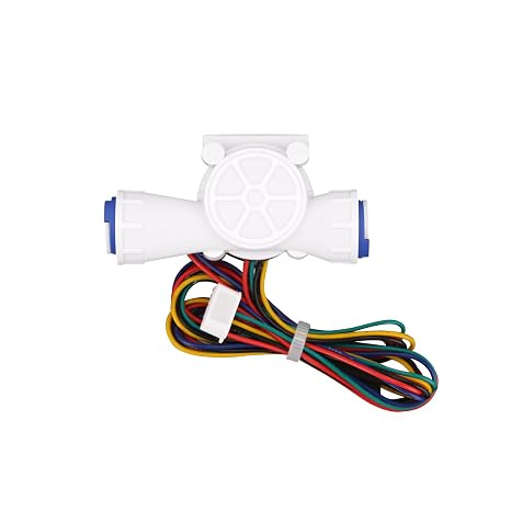 G3/8" Quick Connection Water Flow Sensor, Water Flow Sensor, Food-Grade Flowmeter, Pulse & Temperature Output, for Water Purifiers, Coffee Machines,0.5-6L/min