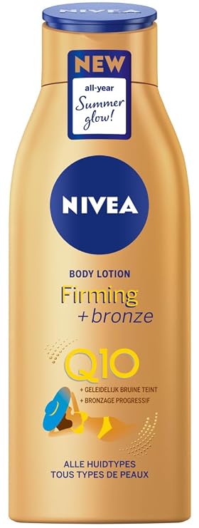 NIVEA Q10 Firming Daily Body Lotion 400 ml (13.53 fl oz) Lightweight Fast Absorbing Formula with Coenzyme Q10 Subtle Gradual Glow Effect Smooth Application Large Bottle for Everyday Use