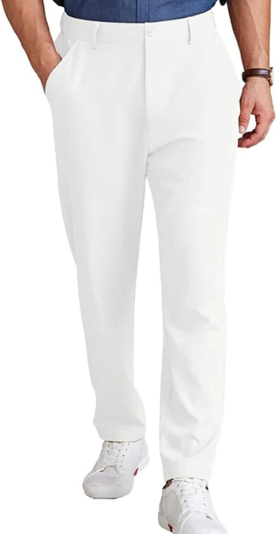 Golf Pants for Men Lightweight Stretch Slim Fit Dress Pants Business Casual Work Golf Pants with Pockets