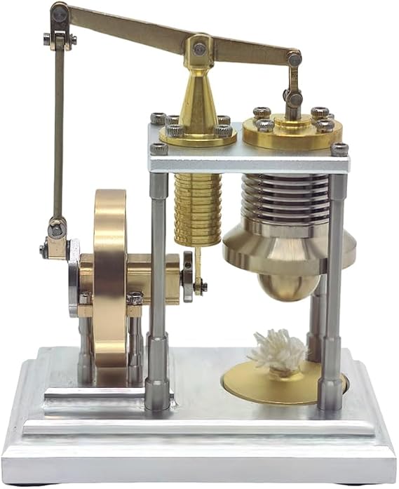 Stirling Engine Kit,Fully Assembled Metal Desktop Model with Alc-ohol Lamp, Functional Educational Science Demo for STEM Learning,Gift for Engineers