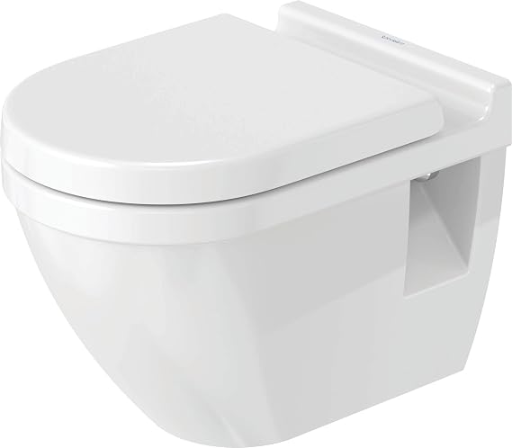 Duravit 2200090000 Starck 3 Wall Mount Toilet Bowl, White Finish