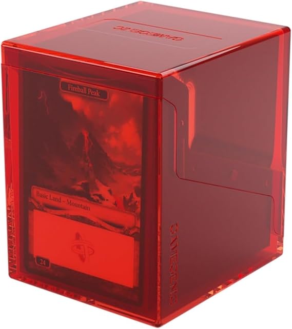 Gamegenic Bastion 100+ XL Deck Box - Compact, Secure, and Perfectly Organized for Your Trading Cards! Safely Protects 100+ Double-Sleeved Cards, Red Color, Made