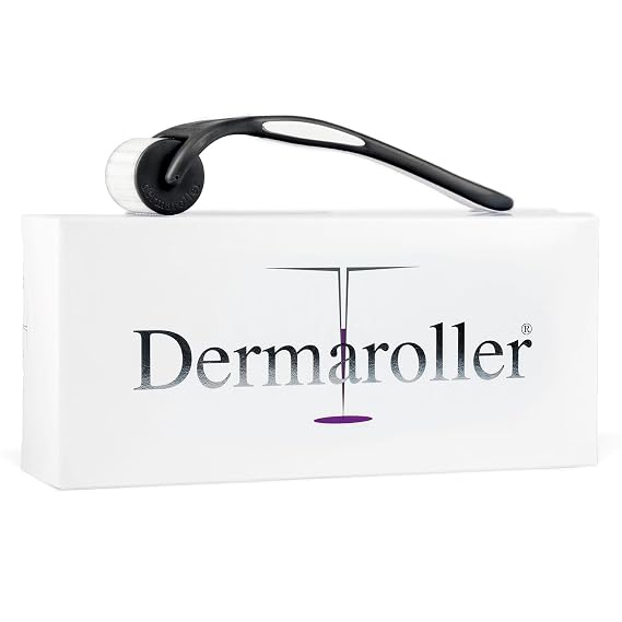 Dermaroller Home Care Microneedle Roller - 0.2mm Stainless Steel Derma Roller for Skin Care Exfoliation, Improved Texture, and Radiance on Face, Neck, and Decollete