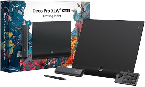 XP-Pen PenTab X3 ProPen Pen Tablet, 16K Level Pressure Sensitivity, 15x9 inches, Left-Handed Device Included, Wireless Connection,  with Drawing