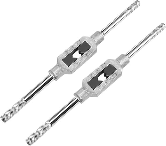 Adjustable Tap Wrench Handle Adjustable Hand Tap Wrench Holder M1-M12 Thread Handle Tapping Reamer Tool for Taps and Die Set Straight Wrench Tapping Tools(M4-M12,1pcs)