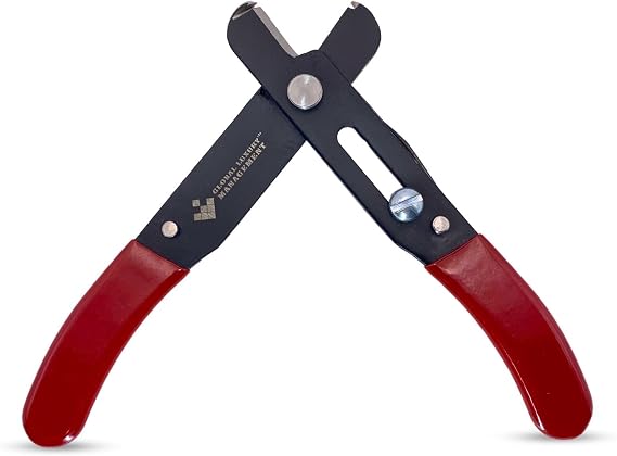 Scissors to Cutting Rings for Aluminum & Plastic Rings - Precision & Safety, for Pigeons, Canaries, Finches, Exotic Birds and Chicken Leg Bands (Red, Black)