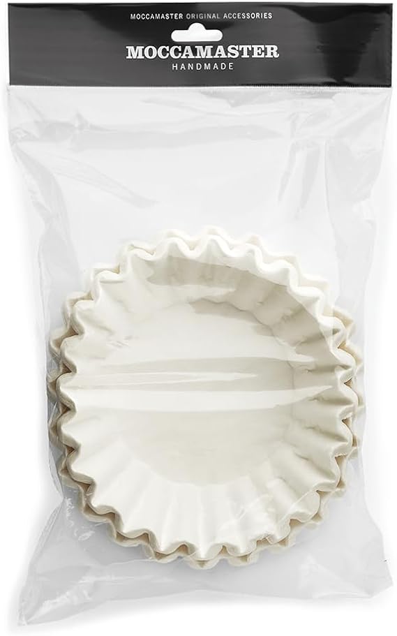Technivorm 85025 Moccamaster White Paper Filters, Flat Bottom, 100 Count