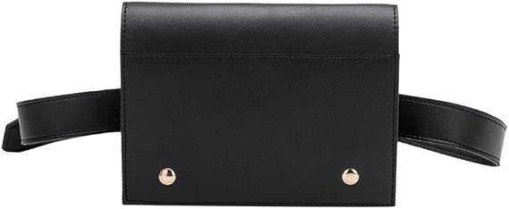 Melie Bianco Stylish Waist Bags For Women - Gabby Belt Design - Luxury Vegan Leather (Black)