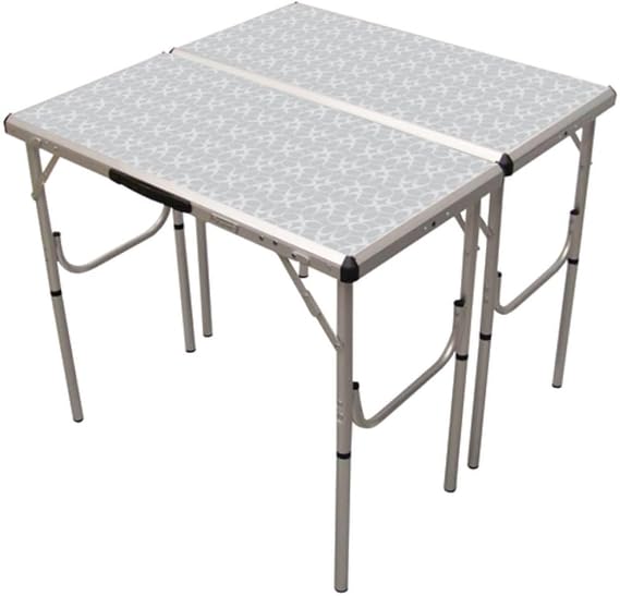 Coleman 4-in-1 Outdoor Folding Table, Lightweight Camping Table with 3 Adjustable Heights & Carry Handle, Great for Patio/Deck, Camping, Tailgating, More