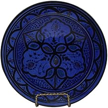 Ceramic Plates Moroccan Handmade Appetizer Tapas Serving Decorative 10 inches Round
