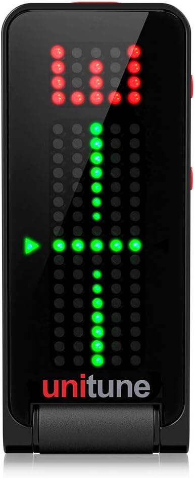 Tc Electronics Clip Tuner, Chromatic Tuning, ±0.2 cent Strobe Mode, Auto Off Function, Auto Screen Flip, UNITUNE CLIP NOIR