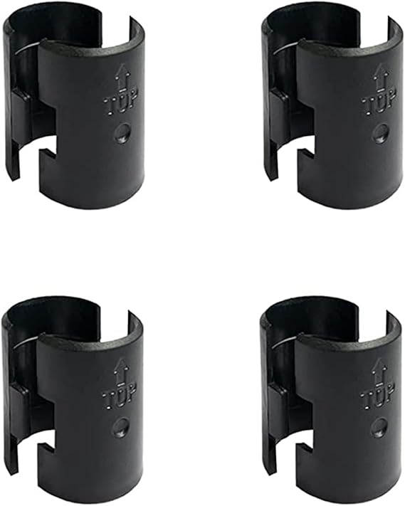 WAFJAMF 8 Pcs 4 Pairs Wire Shelving Shelf Lock Clips for 1" Post Black