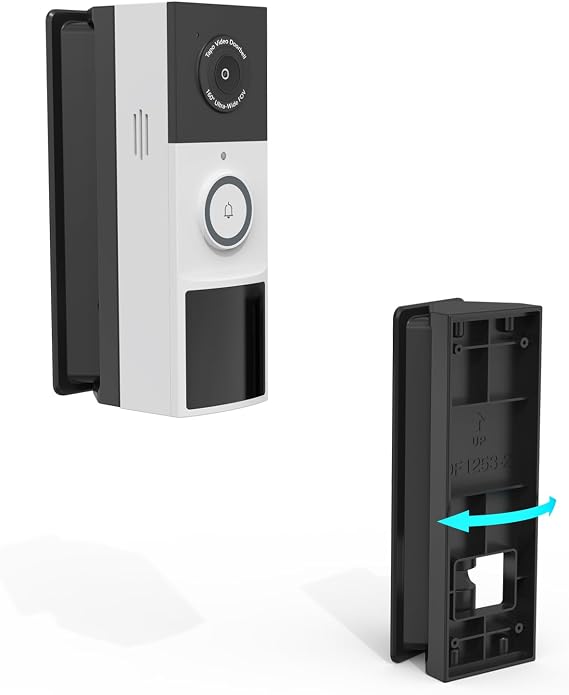 HOLACA Mounting Bracket Compatible with Tapo TD21/D235/D225/D210 Doorbell Camera, 0-45° Left/Right Angle Adjustment (Doorbell NOT Included), Black