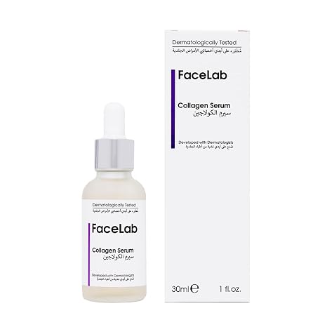 FaceLab Collagen Serum Anti-Ageing Formula Reduces Wrinkles and Skin Sagging Moisturises and Makes Skin Smooth Antioxidant Protection for All Skin Types 30 ml