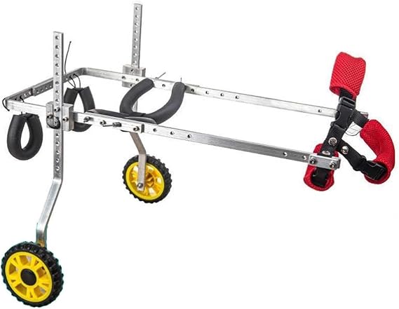 Pet Wheelchair - Full Support for Injured or Paralyzed Dogs & Cats | Lightweight Hind Leg Exercise Car | Small Animal Exercise Wheels for Older Pets (S)