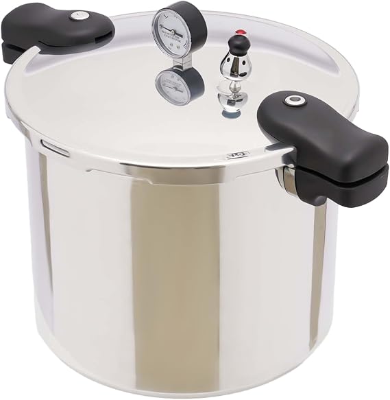 23 Quarts Pressure Canners for Canning, 90kpa Pressure Cooker with Gauge Release Valve Large Capacity Removable Lid Pressure Relief Window Pressure Gauge for Steam, Boil and Simmer Food