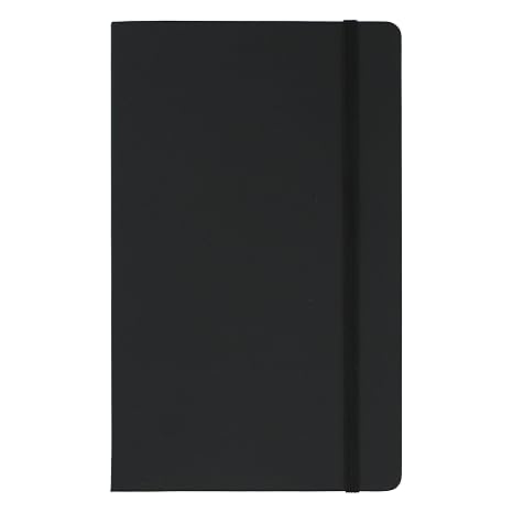 Amazon Basics Classic Dotted Notebook, 240 Pages, Black, Hardcover, 5 x 8.25-Inch