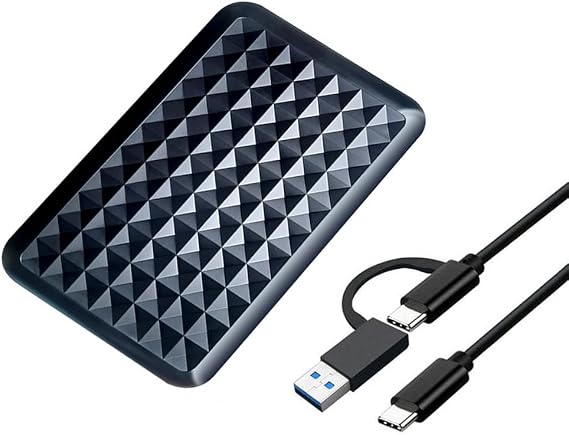 1TB Ultra Slim Portable External Hard Drive USB 3.1 TYPE C 2.5'' HDD Storage for PC, Mac, Laptop, PS4, PS5, Xbox one
