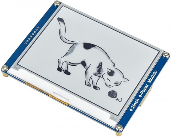 4.2inch E-Ink Display E-Paper Screen Module for Raspberry Pi 4B+ 4B 3B+ 3B 2B+ Zero W WH 2 W Jetson Nano SPI Interface 400x300 Resolution