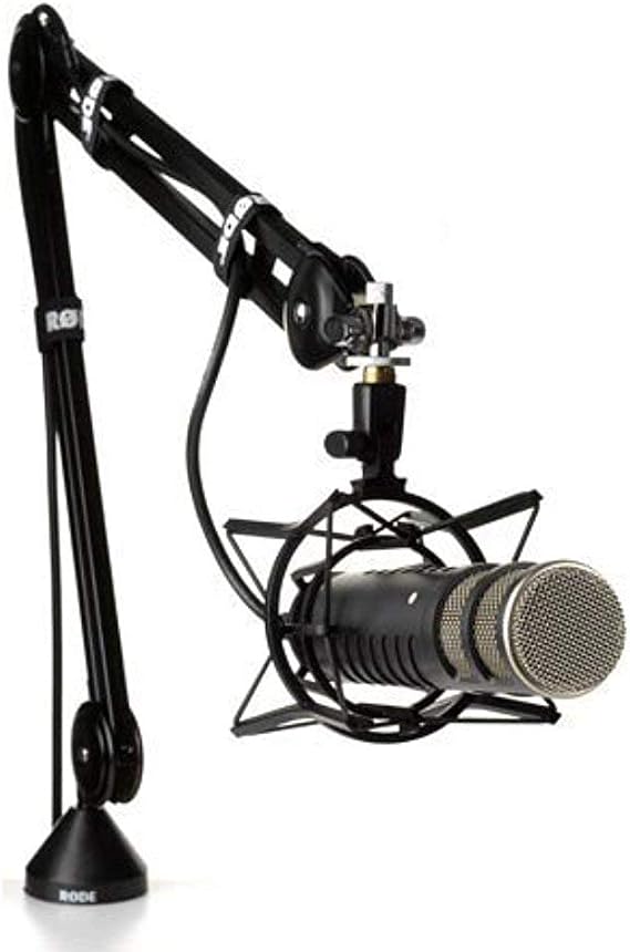 Rode Procaster Broadcast Quality Dynamic Microphone with Rode PSA 1 Mount Studio Mic Boom Arm & PSM 1 Shockmount Bundle