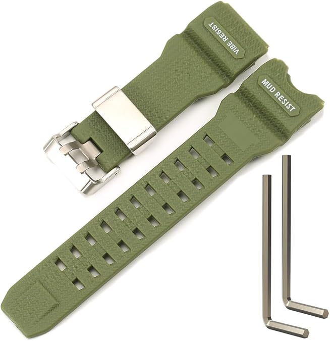 Resin Strap Compatible with Casio GWG-1000 mudmaster Men's Watch Replacement Band Waterproof Rubber Bracelet