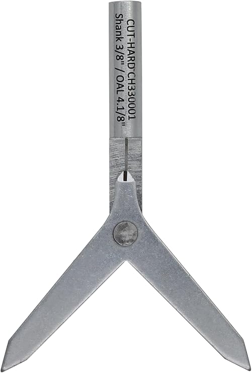 CUTHARD Round Bar Center Finder - 4.1/8" Length, 3/8" Shank, Bright Finish with Lineup Pointer