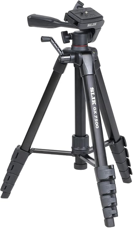 SLIK 217146 GX 7500 3 Yollu Tripod, Maksimum Yükseklik 172 cm, 5 Katlı, Maksimum Yük Ağırlığı, 3,3 lbs (1,5 kg), Kol Kilidi, Hızlı Ayakkabı Tipi