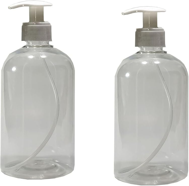 2 Adet 500 Ml Sabun,dezenfekten Pompalı Boş Pet Şişe