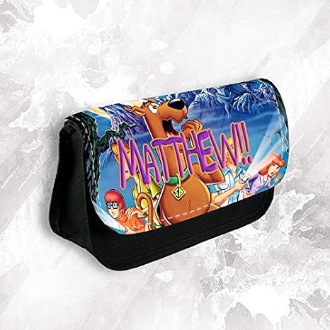 Personalised Any Name Scooby Doo Pencil Case Make Up Bag School Kids Stationary