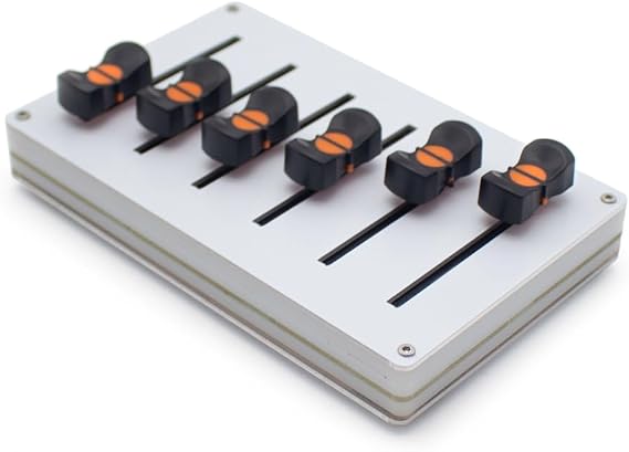 6-Channel 45mm MIDI Fader Controller - USB Custom CC Mapping for DAW Software