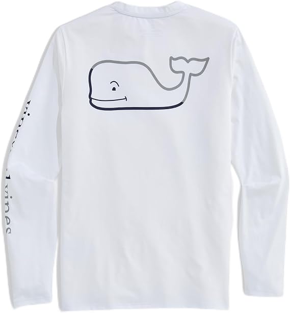 Vineyard Vines Men's Long-Sleeve Burgee Whale Harbor Tee