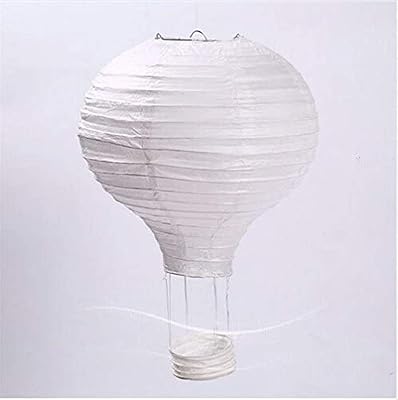 Worldoor 1230cm1640cm Rainbow Hot Air Balloon Paper Lantern Kids Birthday Party Wedding Decoration 22 Colours for Choose,3 Pack 16 inch, Pure White