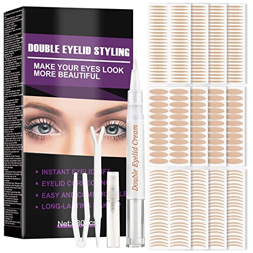 Eyelid Lifter Strips with Fork Rods and Tweezers for Hooded, Droopy, Uneven, Mono-eyelids