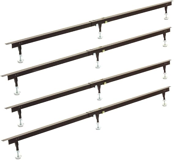 Heavy Duty High Profile Universal Bed Slats Center Support System for Wooden Beds Holds 1400 Pounds King Size with Non Slip Rubber Grippers