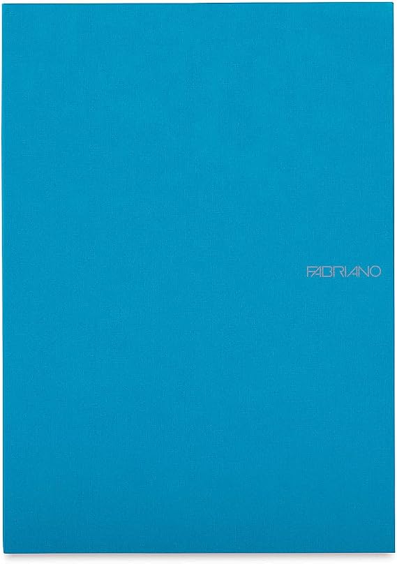 Fabriano EcoQua Dot Grid Note Pad, Large, Glue-Bound, 90 Sheets, Navy