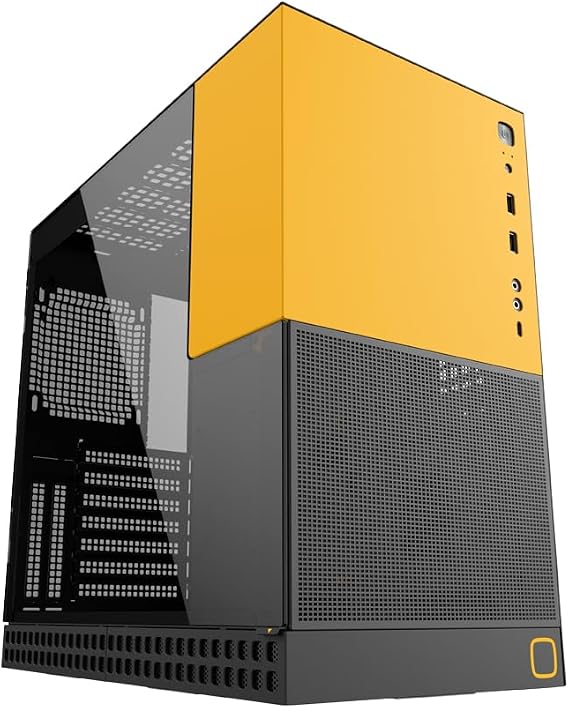 Geometric Future M4 King Arthur Mid/Mini Tower, E-ATX/ATX Gaming Case, Glass/ 1.2mm Steel, Type C, Vertical GPU Mount - Black